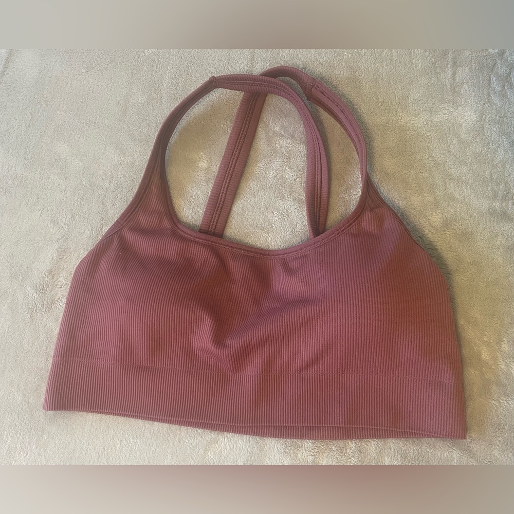 Athleta Aurora ribbed sports bra large